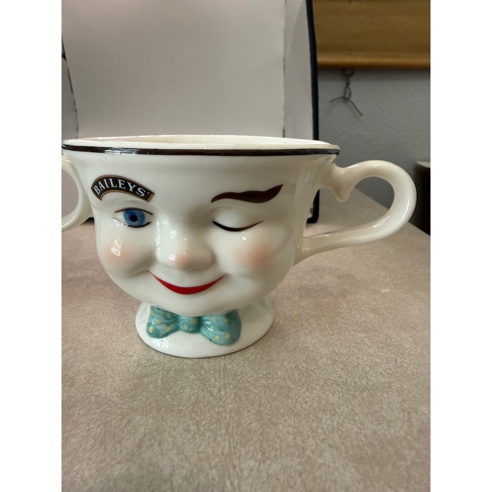 Baileys Irish Cream Winking Face Cups Set of 2 Limited Edition 1996 Yum Mugs - Picture 4 of 13